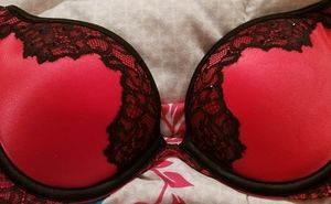 Sexy red and black bra